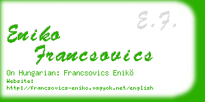 eniko francsovics business card